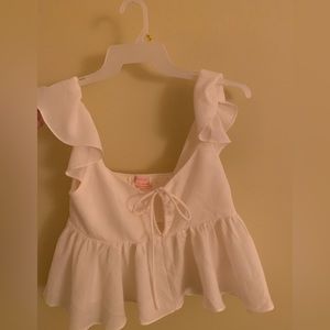 UO Sierra Keyhole Babydoll Blouse